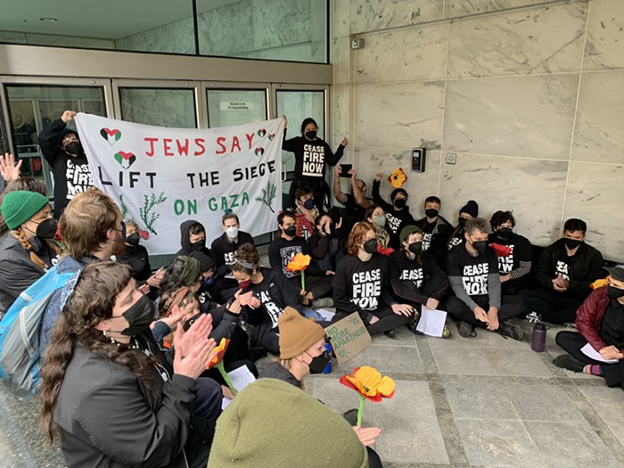 Portland Activists Stage Sit-In at Rep. Blumenauer’s Office In Hopes He'll Support a Cease-Fire in Gaza